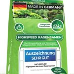 Rasensamen schnellkeimend 10kg - SEHR GUT getestet - Schnell wachsender Rasen Made in Germany - Premium Grassamen schnellkeimend - Rasensaat für sattgrünen, unkrautfreien Traumrasen - Rasensamen 10kg  